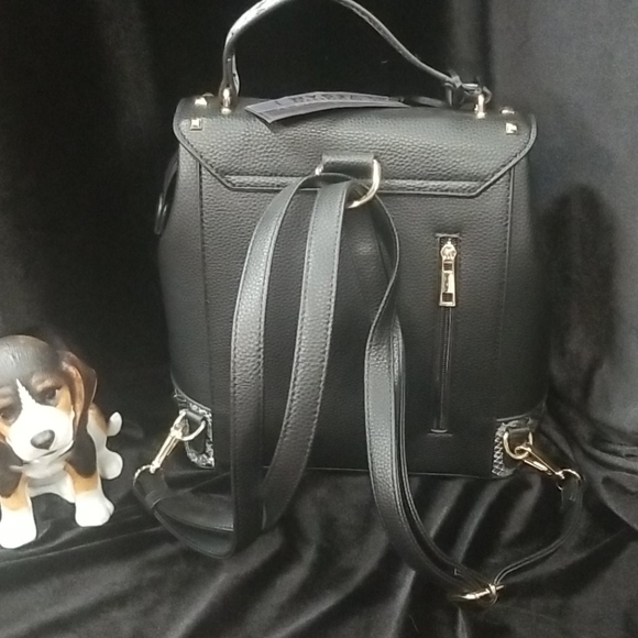 Deluxity Black Purse Tote,Backpack,Cross Body - Picture 4 of 11